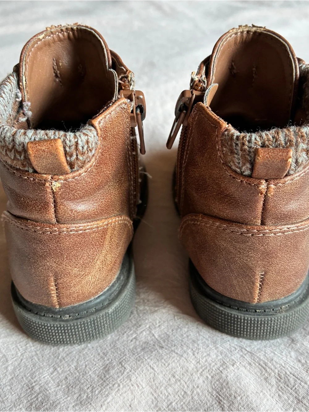 Fall Brown Tan Boot Toddler, Baby Girl Size 6